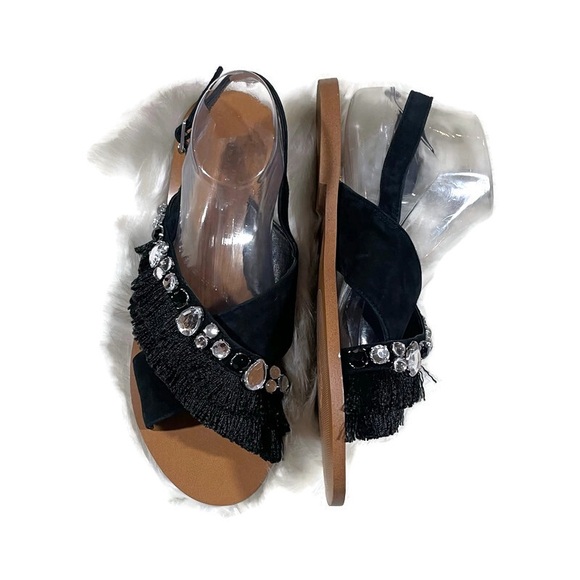 NWOT Vince Camuto Ampella Fringed Sandals - Picture 2 of 6